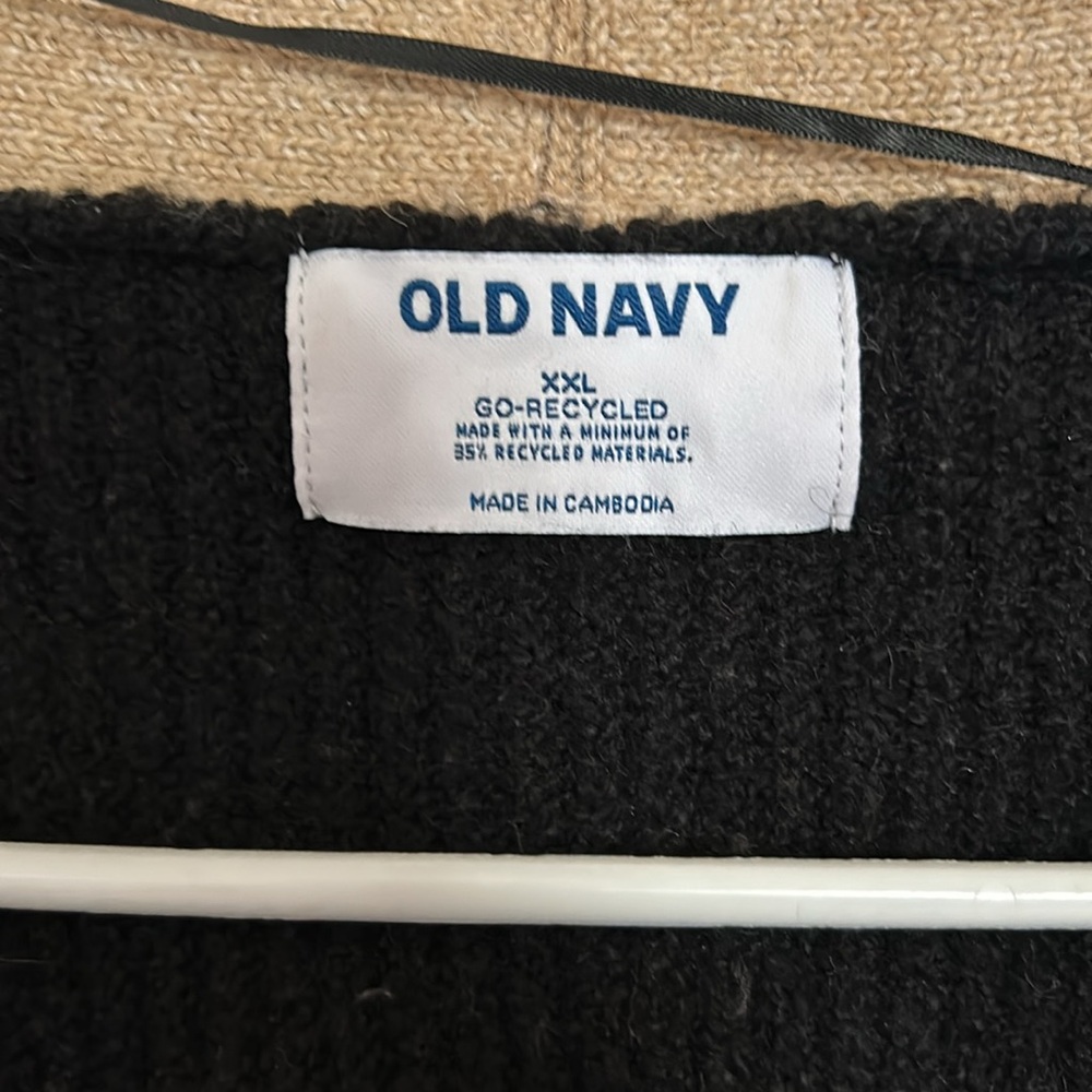 Black and Tan Striped Shaker Stitch Cardigan - Picture 2 of 5